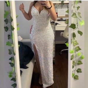 White iridescent prom dress - new with tags